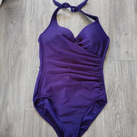 MagicSuit Halter Top with Notch One Piece Swimsuit - Picture 1 of 11